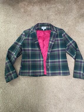 Koch Scotty blazer size small Forrest plaid